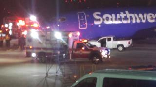 Truck crashes into Southwest plane at BWI